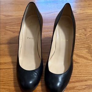 Christian Louboutin Black Leather Heels